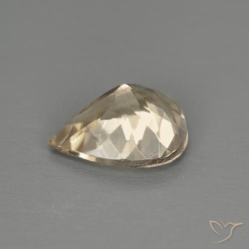 Morganita Dorado claro natural de 0.82 ct, En forma de pera, VS-SI