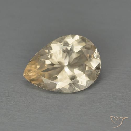 0.86ct Natural Dorado claro Morganita, En forma de pera, VS