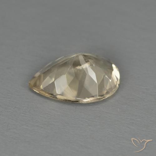 Morganita Dorado claro natural de 0.86 ct, En forma de pera, VS