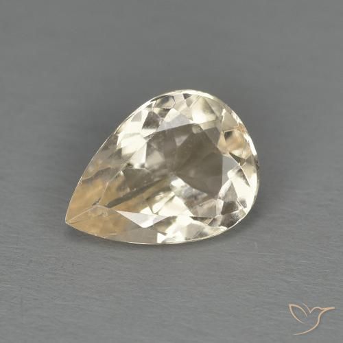 1.00ct Natural Dorado claro Morganita, En forma de pera, VS