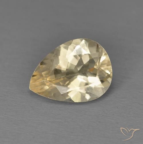 0.99ct Natural Dorado claro Morganita, En forma de pera, VS