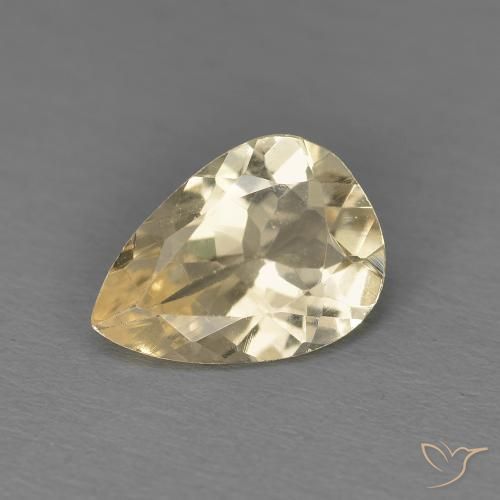 0.90ct Natural Dorado claro Morganita, En forma de pera, VS