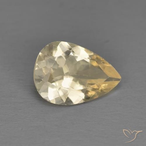 Morganita Dorado claro natural de 0.90 ct, En forma de pera, VS