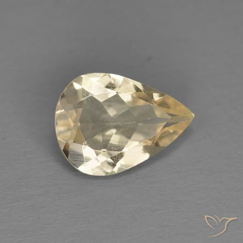 0.79ct Natural Dorado claro Morganita, En forma de pera, VS