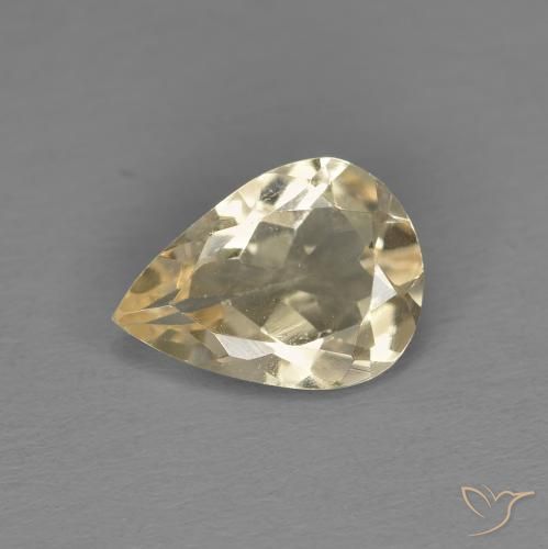 Morganita Dorado claro natural de 0.79 ct, En forma de pera, VS