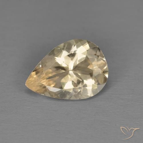 0.85ct Natural Dorado claro Morganita, En forma de pera, VS