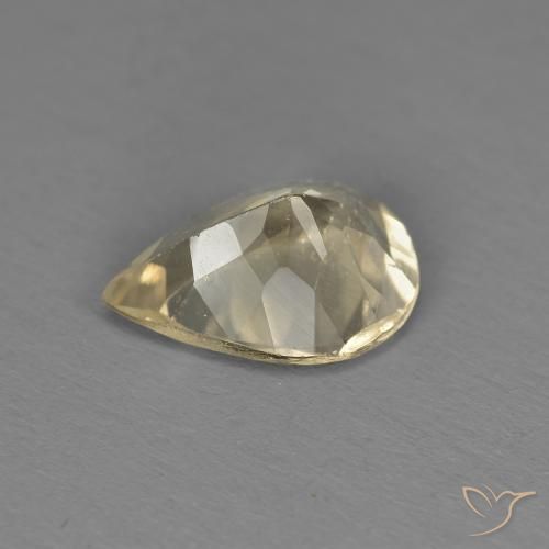 Morganita Dorado claro natural de 0.89 ct, En forma de pera, VS