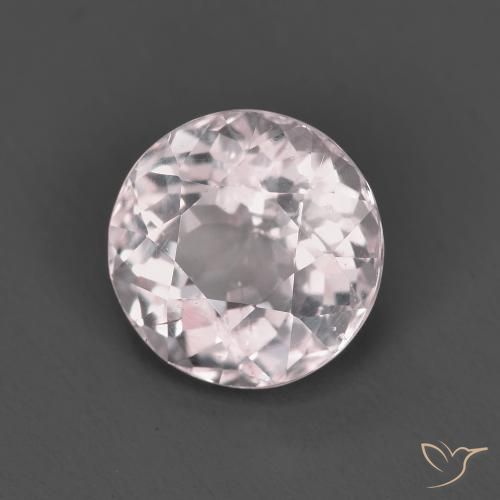 Morganita Rosado claro natural de 1.52 ct, Redondo, VS