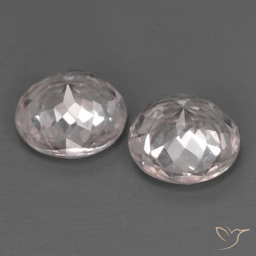 Gemas de Morganita Rosado claro natural de 2.84 ct, Corte Redondo, VS