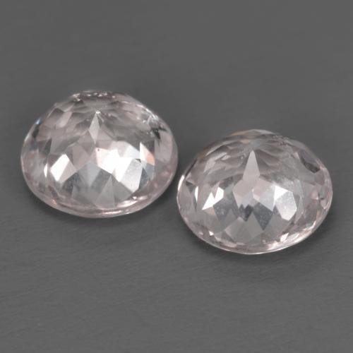 Gemas de Morganita Rosado claro natural de 2.20 ct, Corte Redondo, VS