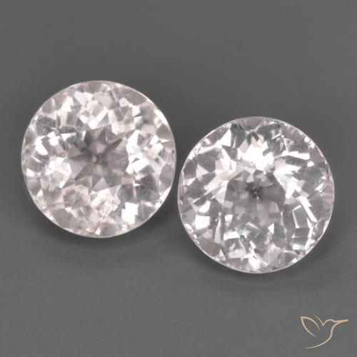 Gemas de Morganita Rosado claro natural de 2.84 ct, Redondo, VS
