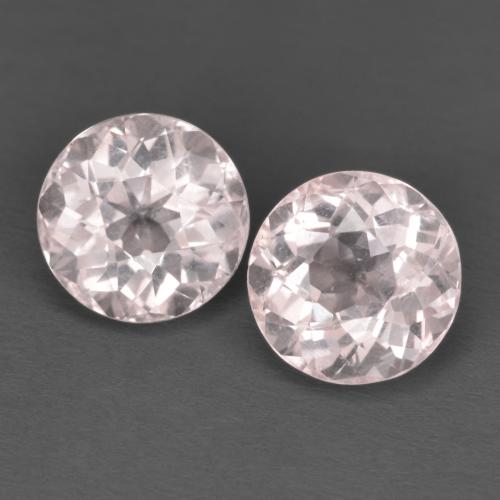 Gemas de morganita rosa natural de 2,64 ct, corte redondo, VVS-VS