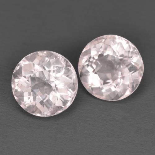 Gemas de morganita rosa natural de 2,64 ct, corte redondo, VVS-VS
