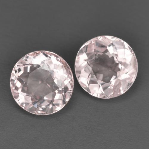 Gemas de morganita rosa natural de 2,29 ct, corte redondo, VS