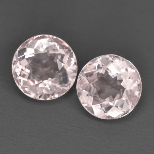 Gemas de morganita rosa natural de 2,29 ct, corte redondo, VS