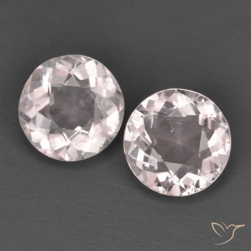 Gemas de morganita rosa natural de 2,19 ct, corte redondo, VS