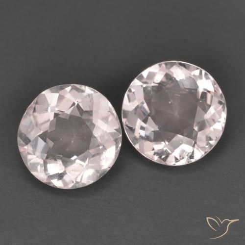Gemas de morganita rosa natural de 2,19 ct, corte redondo, VS