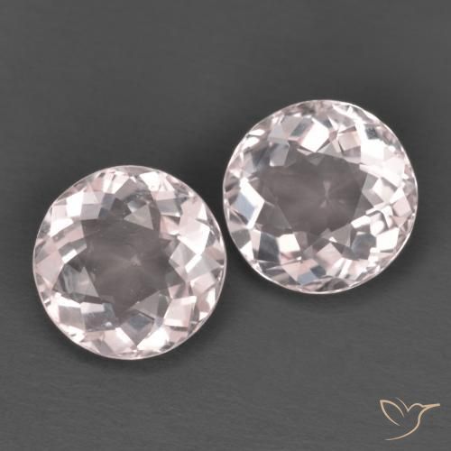 Gemas de Morganita Rosado claro natural de 2.65 ct, Corte Redondo, VS