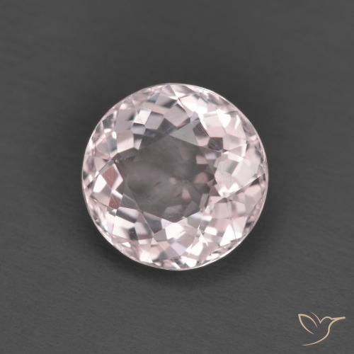 Morganita Rosado flamingo natural de 1.60 ct, Redondo, VS