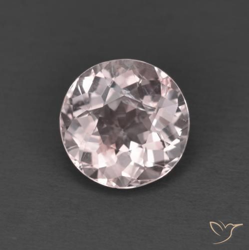 1.34ct Natural Rosado claro morganita, Redondo, VS