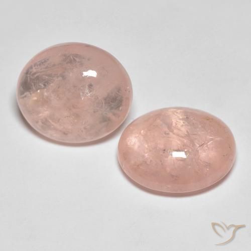 Gemas de Morganita Rosado claro natural de 15.42 ct, Ovalada, Transparente