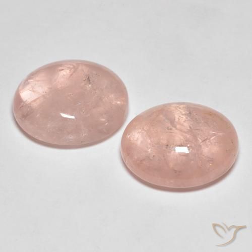 Gemas de Morganita Rosado claro natural de 15.42 ct, Ovalada, Transparente