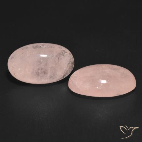 Gemas de Morganita Rosado medio natural de 11.29 ct, Ovalada, Translúcido