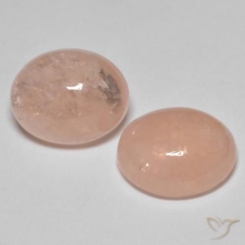 Gemas de Morganita Rosado salmón natural de 10.68 ct, Ovalada, Translúcido