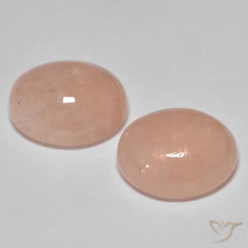 Gemas de Morganita Rosado salmón natural de 10.68 ct, Ovalada, Translúcido