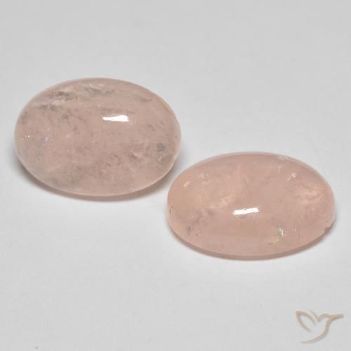 Gemas de Morganita Rosado medio natural de 10.79 ct, Ovalada, Translúcido