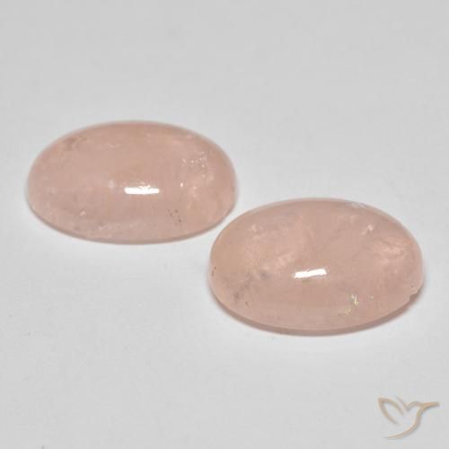 Gemas de Morganita Rosado medio natural de 10.79 ct, Ovalada, Translúcido