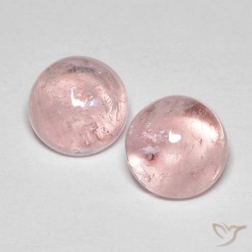 Gemas de Morganita Rosa rosado natural de 4.47 ct, Redondo, Transparente