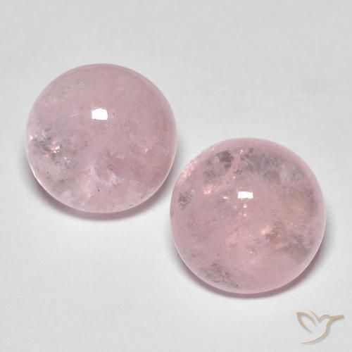 Gemas de morganita rosa natural de 8,73 ct, corte redondo, translúcido