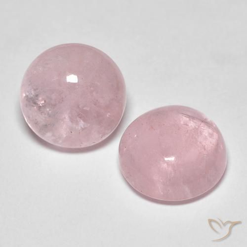 Gemas de morganita rosa natural de 8,73 ct, corte redondo, translúcido