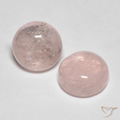 Gemas de Morganita Rosado medio natural de 4.26 ct, Redondo, Translúcido
