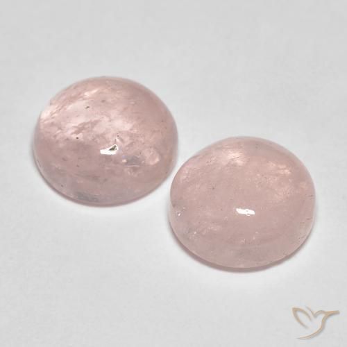 Gemas de Morganita Rosado medio natural de 4.26 ct, Redondo, Translúcido