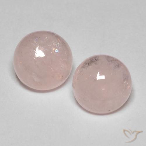 Gemas de Morganita Rosa rosado natural de 4.71 ct, Redondo, Translúcido