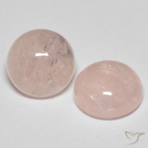 Gemas de Morganita Rosado medio natural de 4.25 ct, Redondo, Translúcido