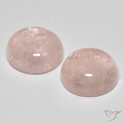 Gemas de Morganita Rosado flamingo natural de 7.05 ct, Redondo, Translúcido