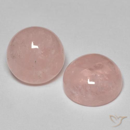 Gemas de Morganita Rosado flamingo natural de 9.29 ct, Redondo, Translúcido
