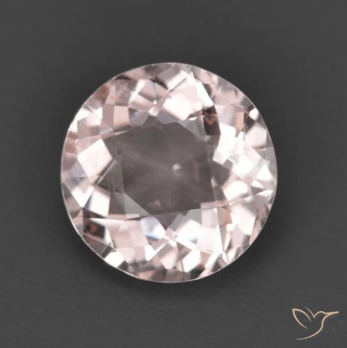 Morganita Rosado claro natural de 1.24 ct, Redondo, VS