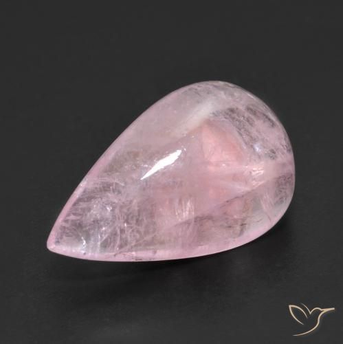 Morganita Rosado claro natural de 8.04 ct, En forma de pera, Translúcido