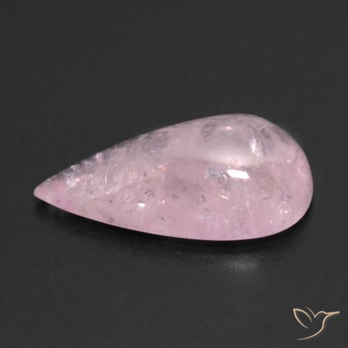Morganita Rosado claro natural de 8.04 ct, En forma de pera, Translúcido