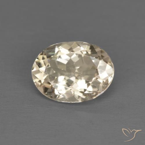1.09ct Natural Dorado claro morganita, Ovalada, VVS-VS
