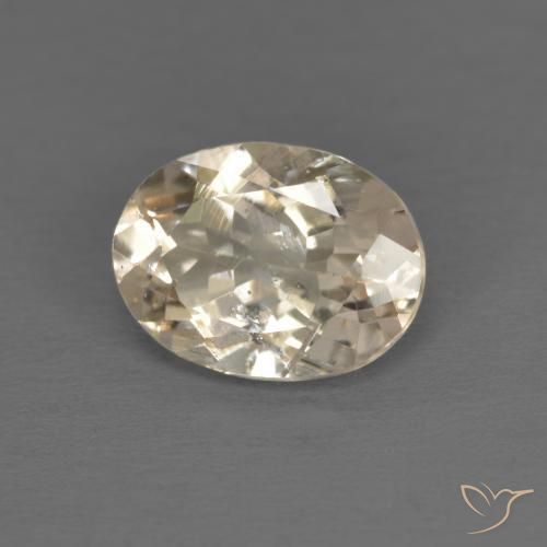 Morganita Crema natural de 1.18 ct, Ovalada, VS