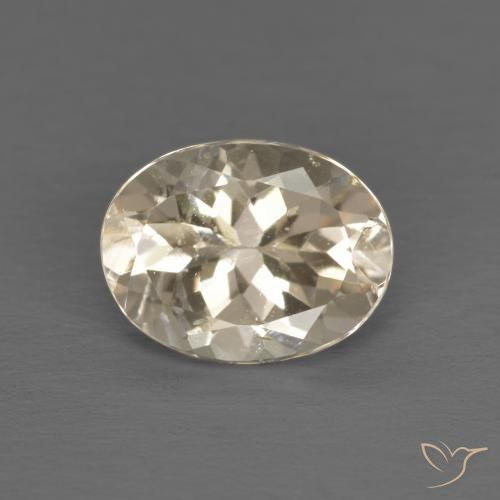 1.28ct Natural Crema morganita, Ovalada, VS