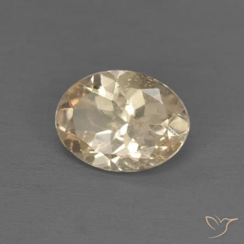 Morganita Crema natural de 0.94 ct, Ovalada, VS