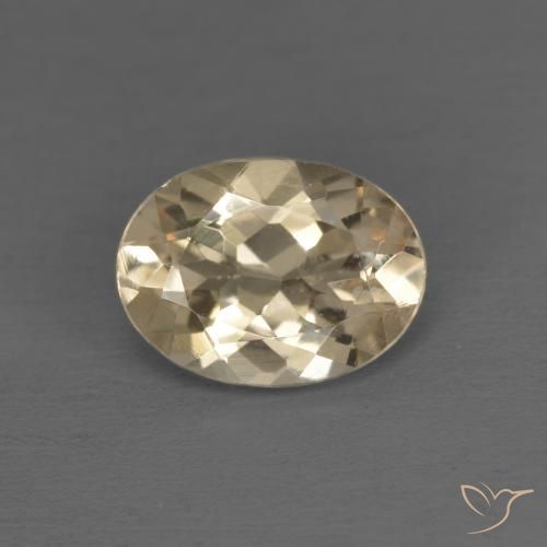 1.02ct Natural Dorado claro Morganita, Ovalada, VVS-VS