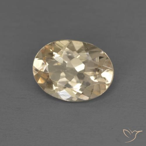 Morganita Dorado claro natural de 1.02 ct, Ovalada, VVS-VS