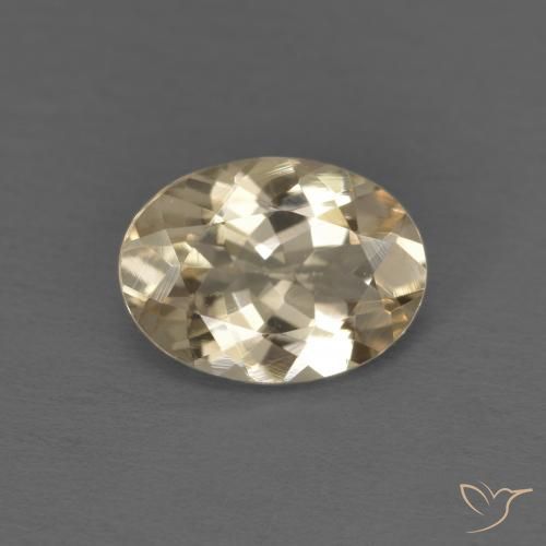0.96ct Natural Dorado claro morganita, Ovalada, VVS-VS